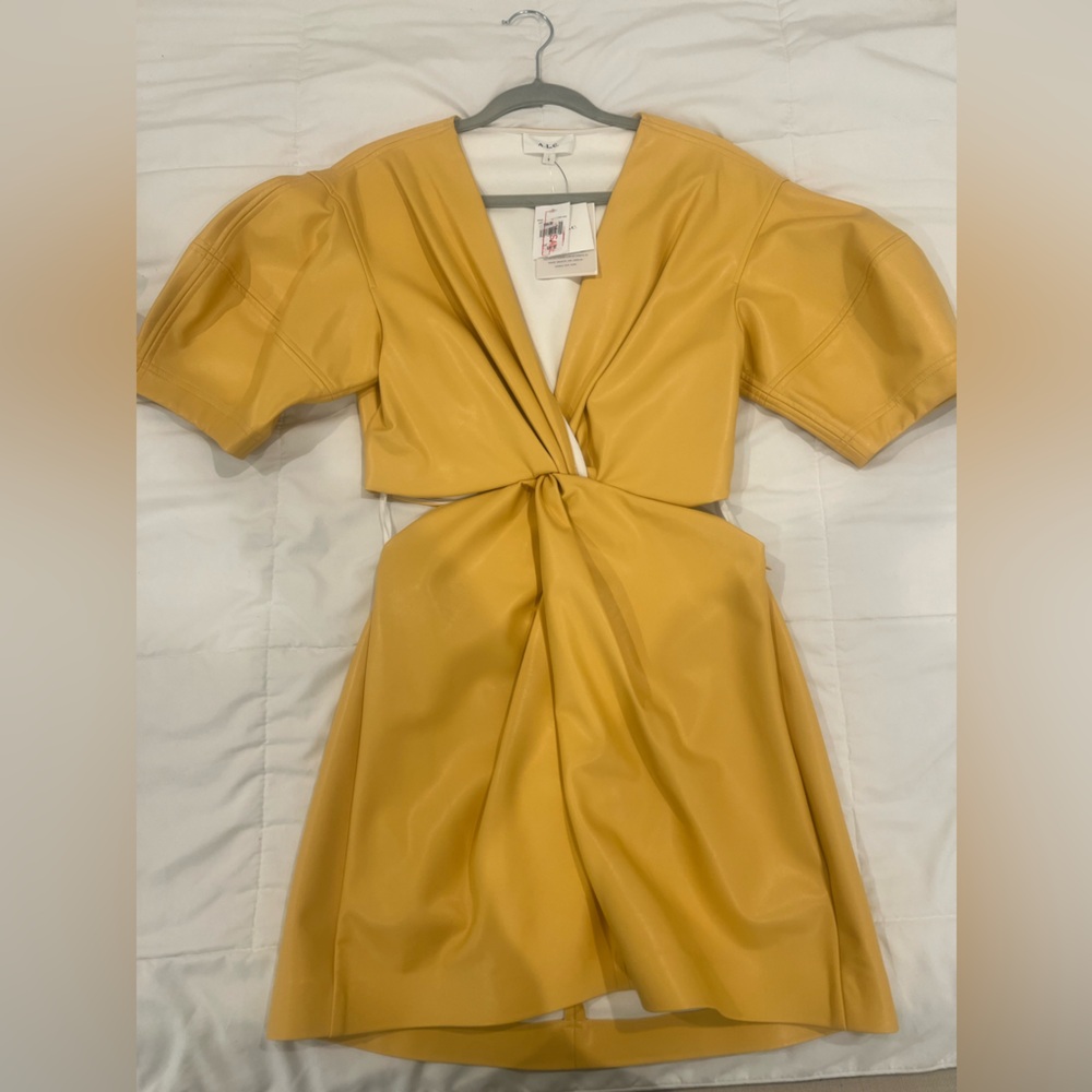 ALC Yellow Leather Dress 

Never worn